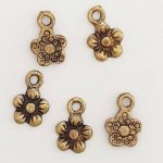 Blumen-Brosche Metall Nr. 035 Bronze