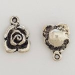 Blume Metall Charm Nr. 045 Silber