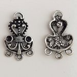 Blume Metall Charm Nr. 089 Silber