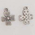 Blume Metall Charm Nr. 091 Silber