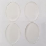 4 selbstklebende Cabochons aus Harz 18 x 25 mm Transparent