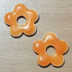 Blume Metall Emaille 28 mm Orange