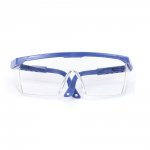 Schutzbrille aus Kunststoff Blau 56