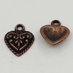 Herz Charms Nr. 30 Kupfer