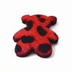 Bär Pelz Rot 24x29mm x 1
