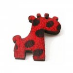 Giraffe Fell Rot 26x34mm x 1