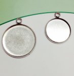 Cabochon-Halter 25 mm Edelstahl Nr. 05 Geschlossener Ring