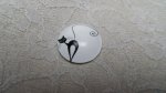 runder Glas-Cabochon 10mm Katze 006 