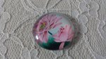 runder Glas-Cabochon 20mm Blume 01-025 