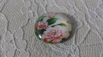 runder Glas-Cabochon 20mm Blume 01-009 