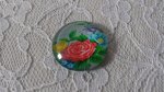 runder Glas-Cabochon 20mm Blume 01-005 