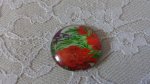 runder Glas-Cabochon 25mm Blume 01-045 