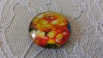 runder Glas-Cabochon 25mm Blume 01-038 