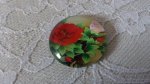 runder Glas-Cabochon 25mm Blume 01-033 