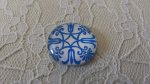 runder Glas-Cabochon 25mm Blume 040 