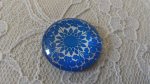 runder Glas-Cabochon 25mm Blume 027 