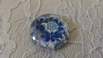 runder Glas-Cabochon 25mm Blume 021 