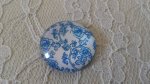 runder Glas-Cabochon 25mm Blume 014 