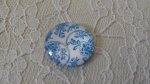 runder Glas-Cabochon 25mm Blume 012 