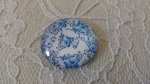 runder Glas-Cabochon 25mm Blume 010 