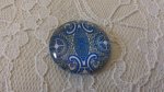 runder Glas-Cabochon 25mm Blume 008 