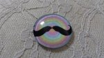 cabochon rund glas 25mm schnurrbart 001 