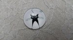 runder Glas-Cabochon 25mm Katze 018 