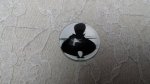 runder Glas-Cabochon 25mm Katze 009 