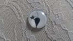 runder Glas-Cabochon 25mm Katze 002 