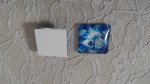 quadratischer Glas-Cabochon 25mm 027 