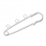 Halter Brosche Nursing Pin Silber 3 Ringe 50x15 mm Nr. 002-par1 