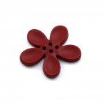 Fleur Orchidée résine 4 trous 40 x 3 mm Bordeaux