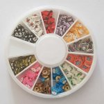 Boite De Strass Animaux Multi-couleur Rond Ongles Nail Art