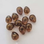 Perle Goutte en Verre Marron 12 mm x 9 mm