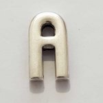 Passant 25 mm en Zamak Lettre A  Argent