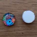 cabochon rond en verre 10mm divers 014