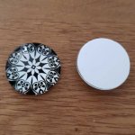 cabochon rond en verre 25mm divers 015