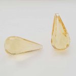 Perle acrylique Diamant transparent 51 x 26 mm Goutte Jaune