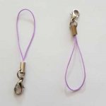 1 Attache portable mauve mousqueton 6.5 cm