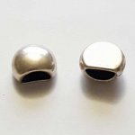 2 Embouts de finition pour cordon demi rond de 10 x 5.5 mm Argent N°02