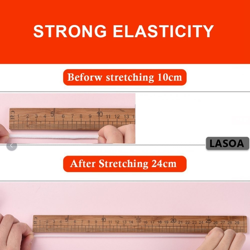 Elastisches Polyesterband flach 4 mm pro Meter