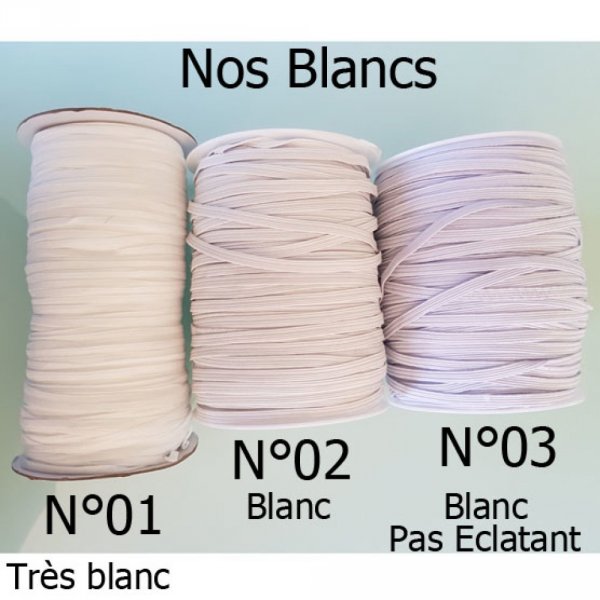 Gummiband Flachmaske 3 mm x 150 m Wei&szlig;