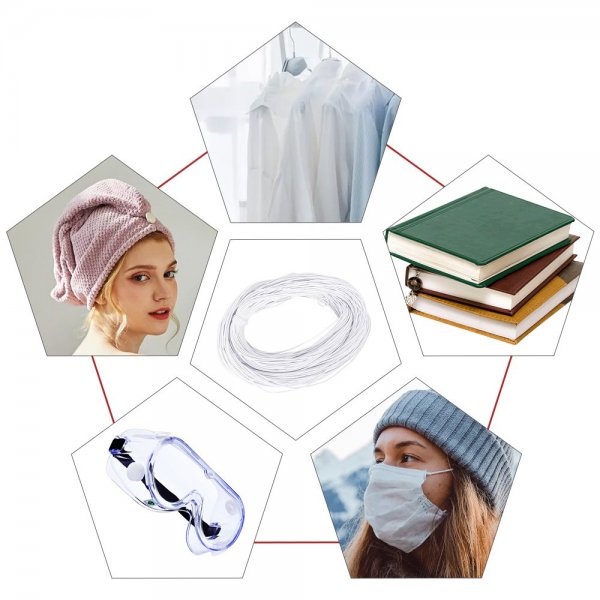 Gummiband rund 2.5 mm Wei&szlig; x 10 Meter