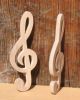 Figurine clef de sol lg 9cm ep 3 mm, marque place mariage