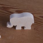Miniatur-Elefantenfigur aus Massivholz zum Dekorieren Handgemachte kreative Freizeitgestaltung 