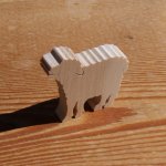 Miniaturfigur Schaf, Lamm, Schaf aus Holz zum Dekorieren