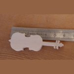 Cello Figur ht 6cm Massivholz handgefertigt Verschönerung Scrapbooking Musik