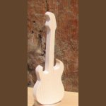 Elektrische Gitarre aus Holz 15cm, Musikalische Dekoration