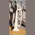 Horn aus Holz 15cm Musikalische Dekoration