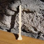 Klarinette aus massivem Fichtenholz 15cm, handgefertigt